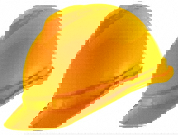 Hard Hat: Impact Resistant, V-Gard Slotted Cap, Type 1, Class E, 4-Point Suspension